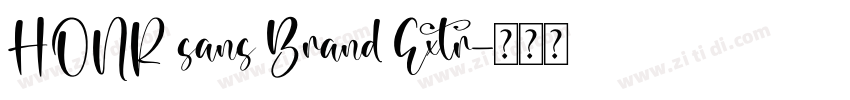 HONR sans Brand Extr字体转换
